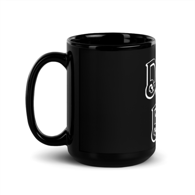 Big Fat Don't You Dare Black Glossy Mug - Image 2